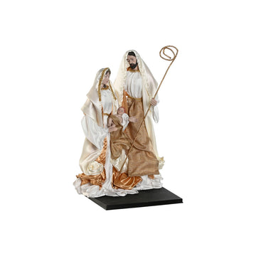 Christmas nativity set Home ESPRIT White Golden Aluminium 27 x 24 x 40 cm