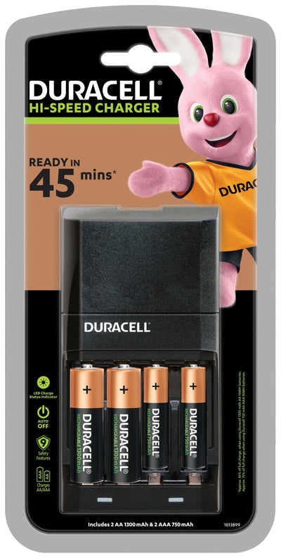 Duracell Charger Batteries CEF27EU-EU Compatible Aa/Aaa Charging Fast (2X Aa 45 Minutos) LED Estado Includes 2 — image 1