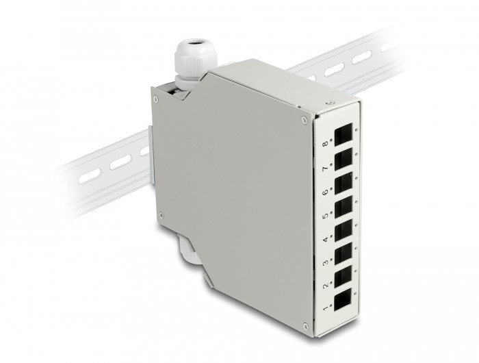 Lwl Box Distribuidora Carril Din 8 Port Grey