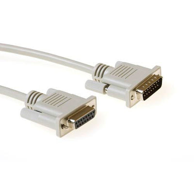 1.8 Metre Serial 1:1 Connection Cable 15 Pin D-sub Male - 15 Pin D-sub Female — image 1