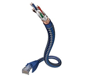 Inakustik 00480301 Network Cable 1M CAT.6 Sf/UTP (s-FTP) Blue / Silver — image 1
