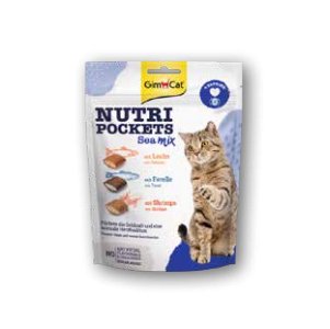 Gimcat Nutri Pockets Mezcla Pesca - Snack Crujiente Gatos, With Relleno Cremoso And Ingredientes Funcionales - — image 1