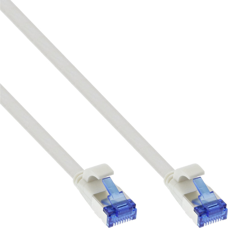 Inline Network Cable Flat , U/FTP, CAT.6A, Tpe Libre Halógenos, White 0,25M