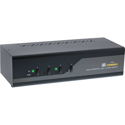 Inline Switch KVM , 4 Ports Monitor Dual, HDMI 2.0, 4K, USB 3.0, Audio — image 1