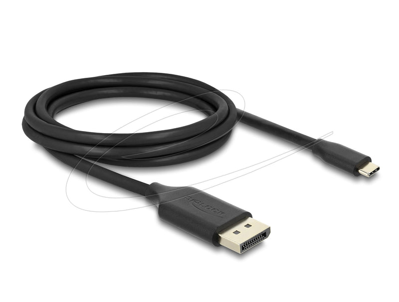 Delock USB Type-c™ Zu DisplayPort Cable (dp Alt Mode) 8K 60 HZ With Hdr Funktion 2M Black