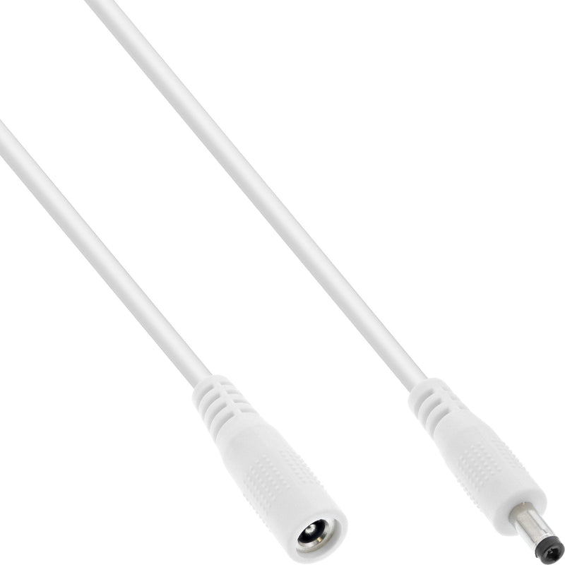Inline Cable Extensión Cc , Plug Cc Male/Female 4,0X1,7MM, White 5M