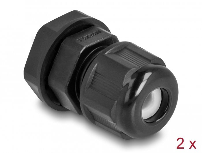Delock Ex Prensaestopas M12 Black 2 Pieces