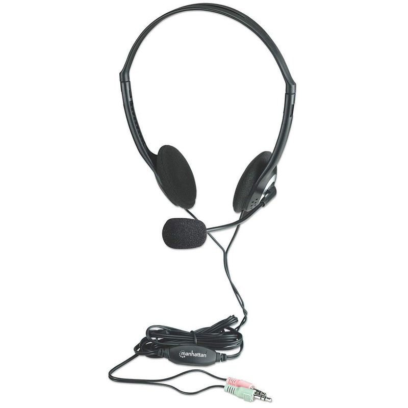 Manhattan Headphones Stereo Design Liviano With Microphone And Control Volumen