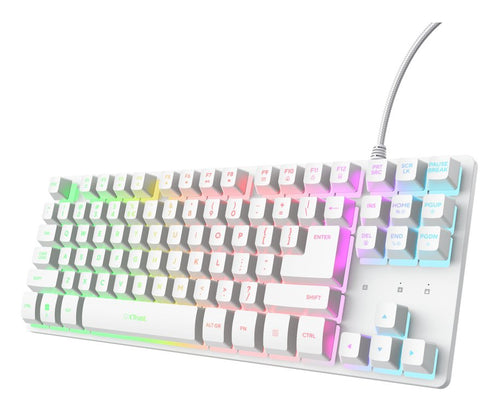 Trust Keyboard USB Gxt 833W Thado/Tkl Eng White 25894 — image 1
