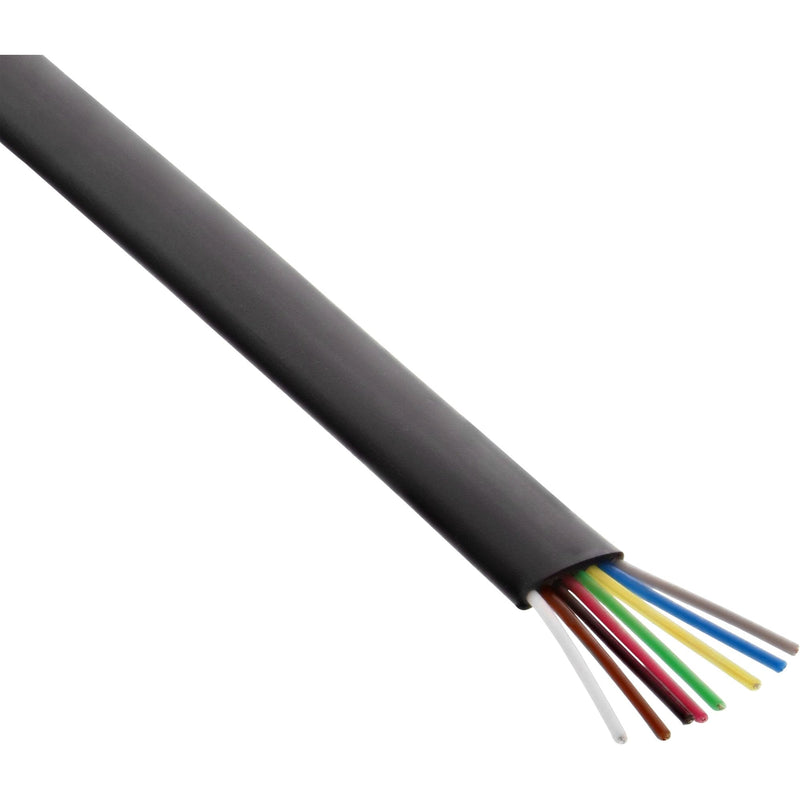Inline Cable Modular Cable Flat 8 Hilos 100M Black