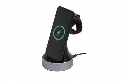 Verbatim Wireless Charger, 2-IN-1, Qi, Mfi, WCS-01, Black — image 1