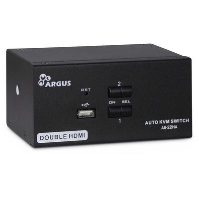Inter-tech KVM Switch KVM AS-22HA Metall — image 1