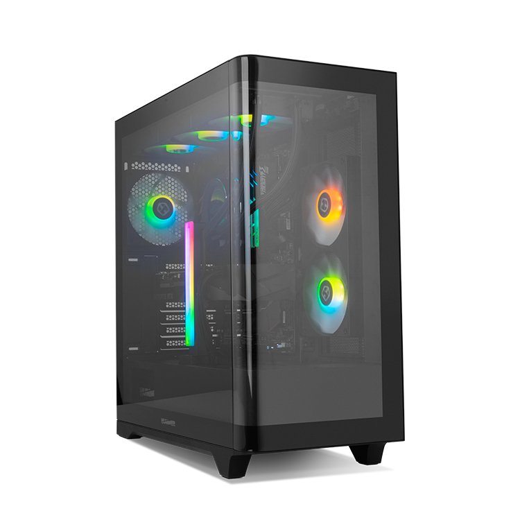 Nox PC Case Hummer Ether ATX Semitorre Glass Curved Black