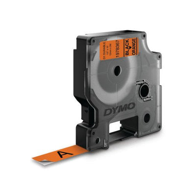 Dymo D1 - Labels Durable - White Sobre Orange - 12MM X 3M — image 1