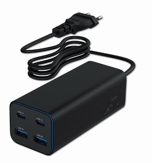 Fast Charger USB Powerdelivery GaN 4 Ports And 100W, Black — image 1