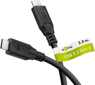 Goobay 74203 USB Cable USB 3.2 Gen 1 (3.1 Gen 1) 3M USB C Black — image 1