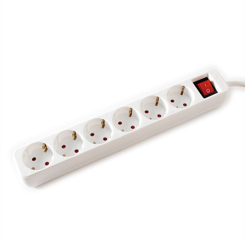 Value 6-VÍAS Power Strip Plugs With Switch White 10M