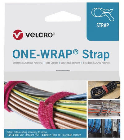 Velcro One Wrap Strap 13MM X 200MM, 100 Stck, White — image 1