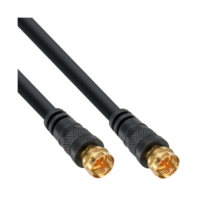 Inline Cable Sat Premium 2X Blindado 2X F-plug 85DB Black 10M