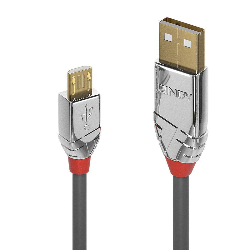 Lindy USB 2.0 Cable Typ a/Micro-b Cromo Line M/M 5M