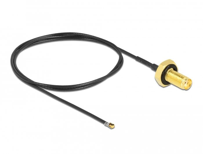 Delock Cable Antenna Sma Connector Female Assembly a Mhf 4L Lk Connector Male 1.37 50CM Gewindelnge 10MM Prote