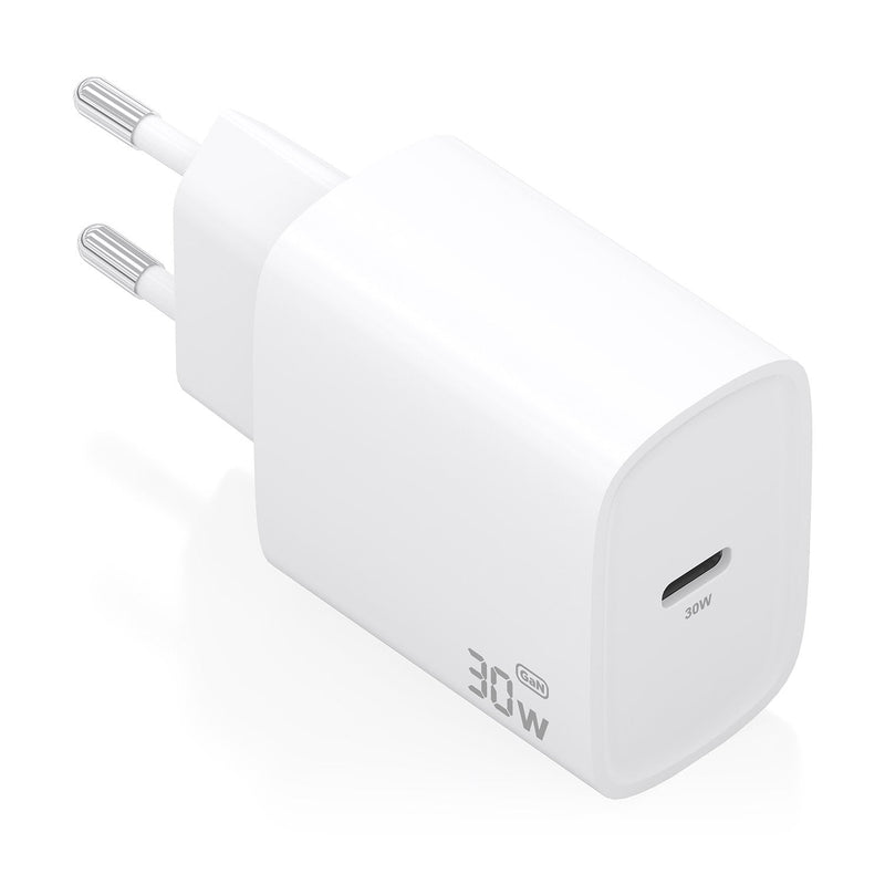 Aisens Charger GaN 30W, 1x USB-C PD 3.0, White