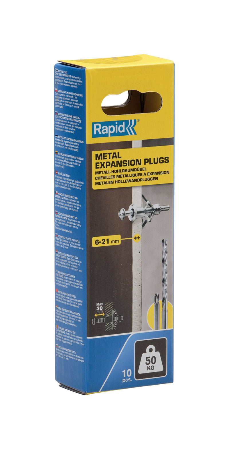 Rapid Blíster 10 Unidades Taco Expansión Metallic Ø13X52 Tornillo M6X63 5001553