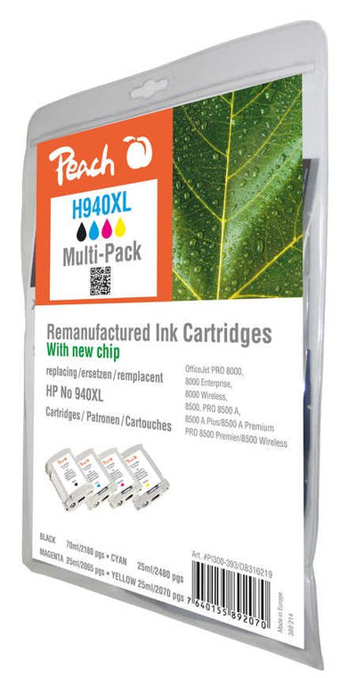 Peach 316219 Ink Cartridge Black Cyan Magenta Yellow 4 Pieces — image 1