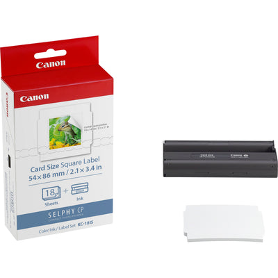Canon Paper Foto Selphy KC-18IS 54X54 + Ink 18 Adhesivos Cuadrados Series Cp — image 1