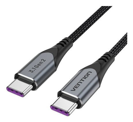 Vention USB 3.1 GEN2 C To Usb-ccabl M-m 5A Cable 1M Gray Aluminum