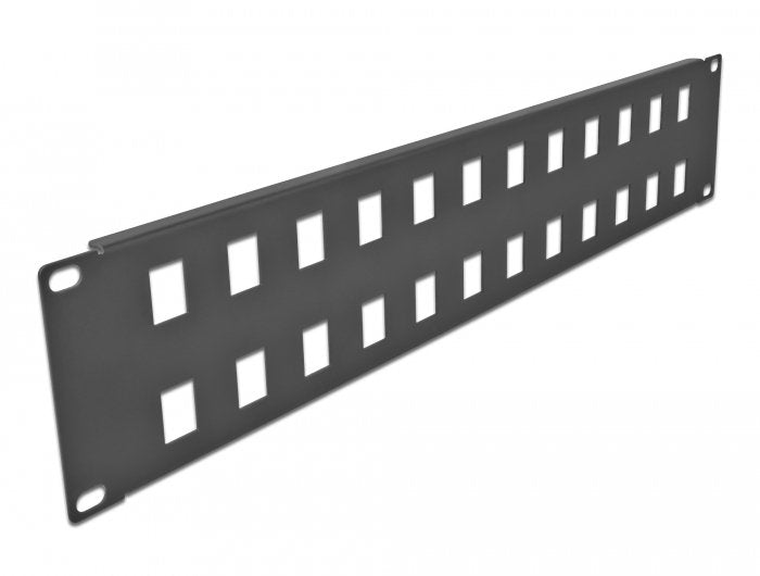 Delock 19 Keystone Patchpanel 24 Port 2 He Black