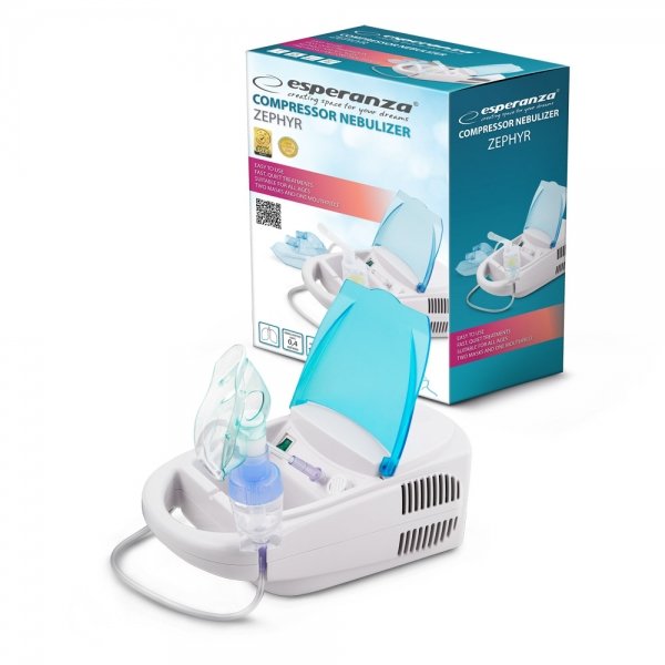 Esperanza Inhalador Compressor Zephyr ECN002 Blue Cielo White