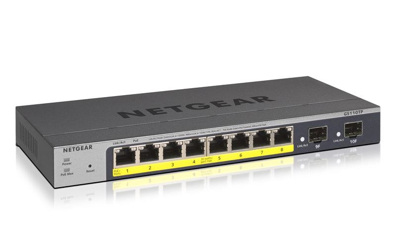 NETGEAR GS110TP Gestionado L2/L3/L4 Gigabit Ethernet (10/100/1000) Grey Energía Sobre Ethernet (PoE)