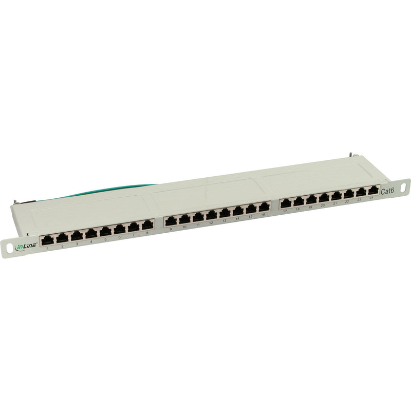 Inline Patch Panel CAT.6 24 Ports 19 0.5U Grey Claro RAL7035