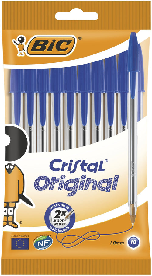 Bic Blister 10 Units - Boli Bic Glass Blue - Punta 1.0MM — image 1