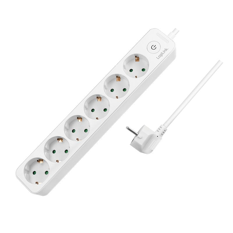 Logilink LPS247 Base Múltiple 1,5M 6 Salidas AC Indoor White