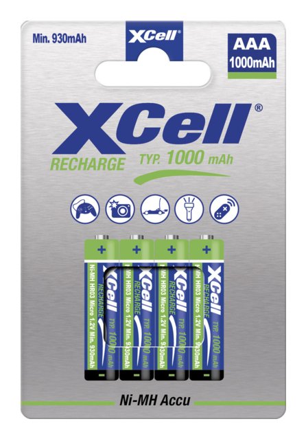 Xcell Battery 117313 Doméstica Battery Rechargeable Aaa Níquel-metal Hidruro (nimh)