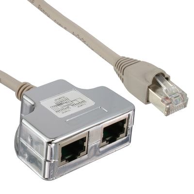 Inline CAT.5E Splitter Dos Conexiones Diferentes a Través Network Cable RJ45 8P8C — image 1