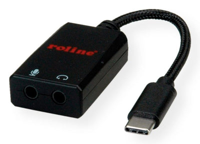 Roline Adapter USB Type-c - 2X 3,5MM Audio, M H, 0,13M — image 1