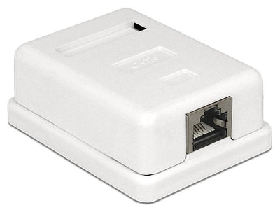 Delock Roseta CAT.6 RJ45 1 Socket 66MM, 50MM, 25MM White 86169 — image 1