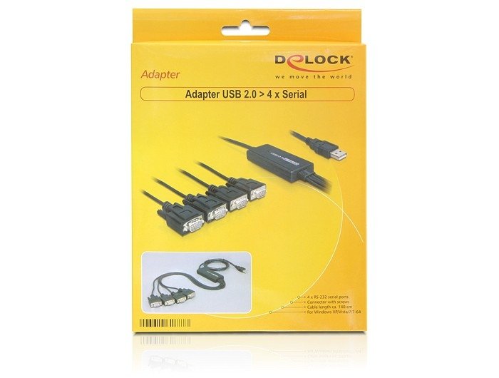 Delock 61887 Adapter USB Cable 2.0 RS-232 Black
