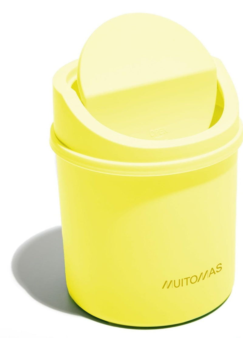 Muitomas, Papelera Desk Mini, With Door Abatible And Cover Removible, Compacto Desk And Office 130X130X170 Mm,