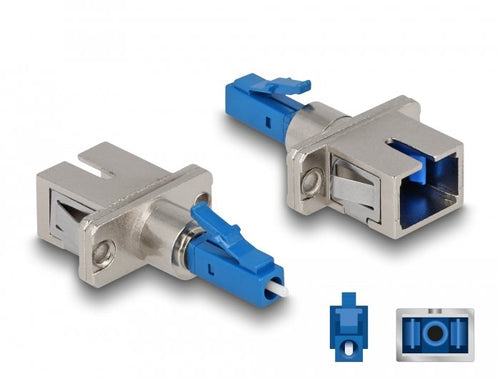 Delock Lwl Hybrid Empalme Lc Simplex Connector Male a Sc Simplex Connector Female Blue — image 1