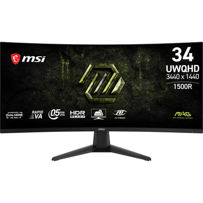 MSI Monitor Mag 346CQDF E20 34 Ultrawide QHD 200HZ Rapid VA Curved Hdr Ready — image 1