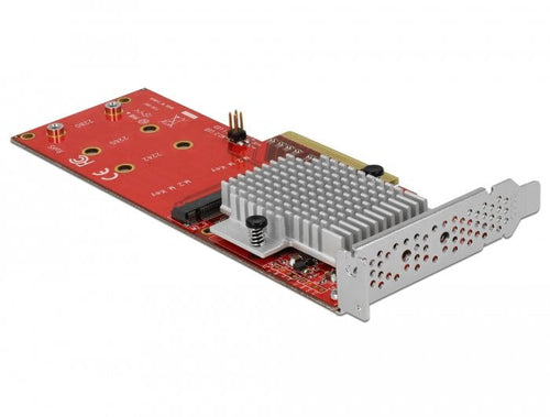 Pci Express X8 Card a 2 X Intern NVMe M.2 Key M - Low Profile Formfaktor — image 1