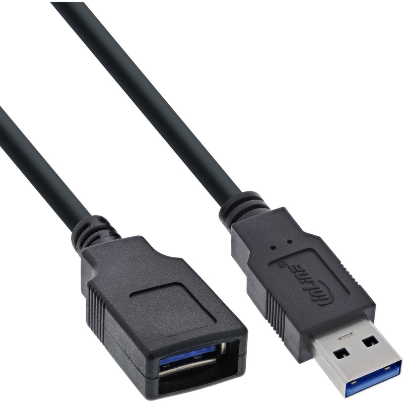 Inline USB 3.0 Cable Type a Male a Type B Female Black 1,5M