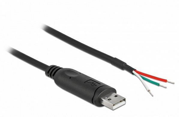 Delock 63497 Adapter USB Cable 2.0 Type-a To Serial RS-232 With 3 Open Wires 0.5M