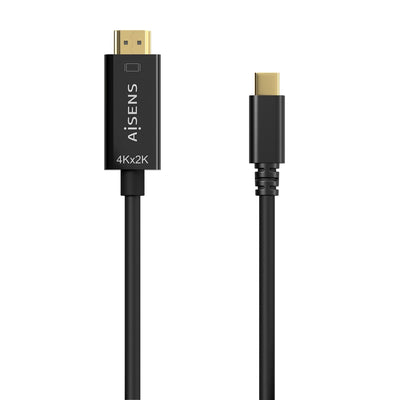 Aisens USB Cable -c a HDMI 4K@30HZ - USB-C/M-hdmi/M - 0.80M - Black — image 1