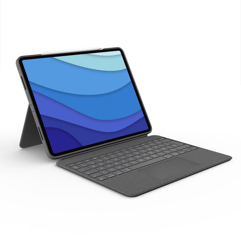 Logitech Case With Keyboard Spanish Combo Touch Tablets Apple Ipad Pro 12.9' 5 Gen/ Grey