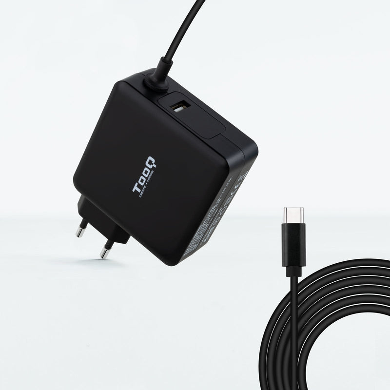 TooQ Charger Universal Laptop 90W USB-C - Compatible With Pd - Cable 1.80M